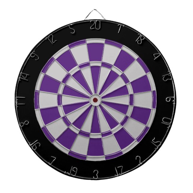 Diana Placa Dart: Gris plateado, Morado Y Negro (Frente)