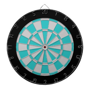 Diana Placa Dart: Gris plateado, Turquesa Y Negro
