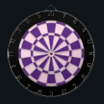 Diana Placa Dart: rosa claro, morado y negro<br><div class="desc">Juego de tablero de color rosa claro,  púrpura y negro que incluye 6 dardos de latón</div>