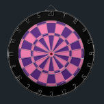 Diana Placa Dart: Rosa, Púrpura Y Negro<br><div class="desc">Juego de tablero de color rosa,  púrpura y negro que incluye 6 dardos de latón</div>