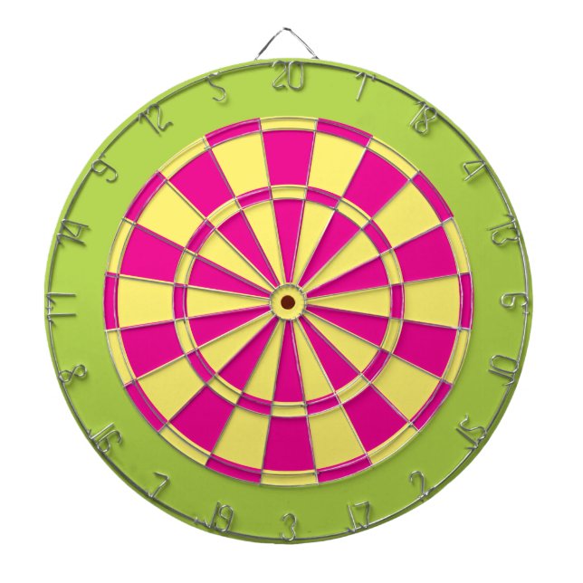 Diana Placa Dart: Verde Amarillo Ligero, Rosa Y Lime (Frente)