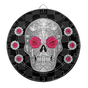 Diana Placa de dibujo cromada Calavera (rosa rosado)