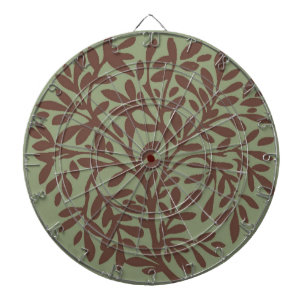 Diana Placa de pintura floral verde y marrón