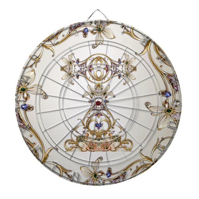 Diana Placa floral de oro blanco (Frente)