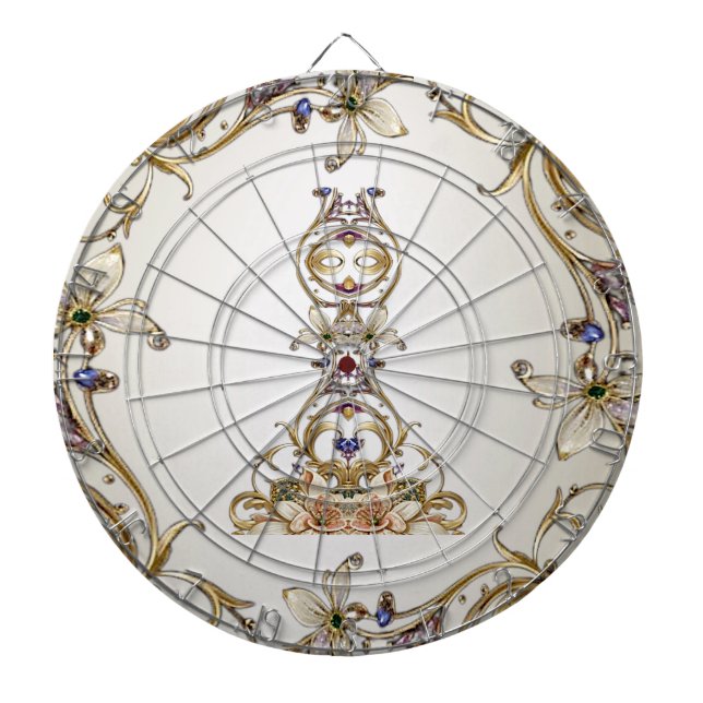 Diana Placa floral de oro blanco (Frente)