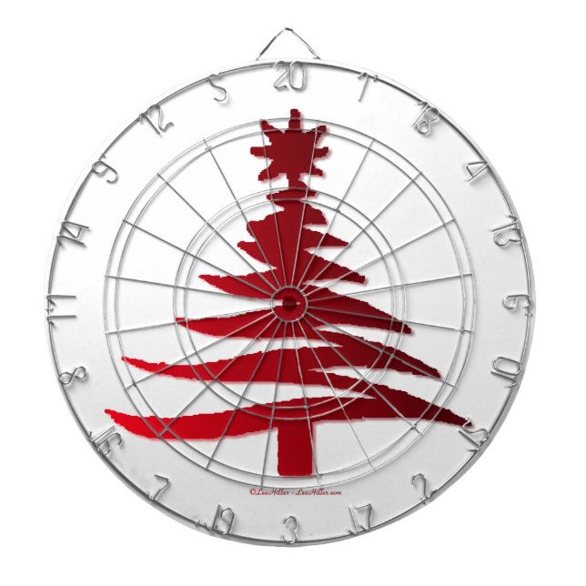 Diana Plantilla de árbol de Navidad roja (Frente)