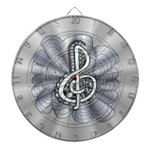 Diana Plata metálica Treble Clef Arte Musical