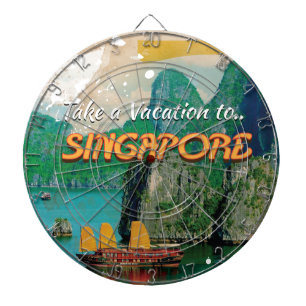 Diana Póster vintage de vacaciones en Singapur.