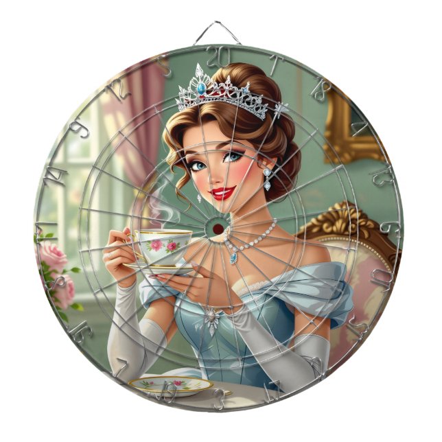 Diana Princesa sofisticada con corona y vestido elegante (Frente)