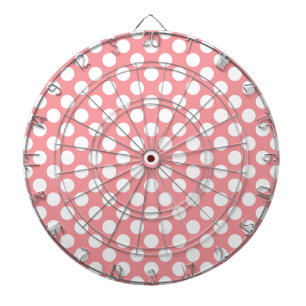 Diana Puntos de polka blanco sobre fondo rosado