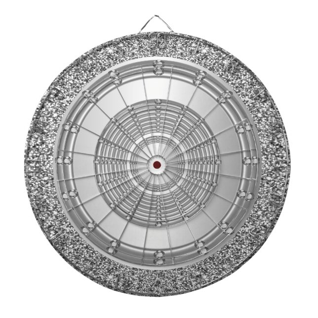 Diana Purpurina Silver Dartboard (Frente)