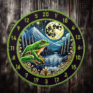 Diana Rana de oro verde brilla bajo la luna