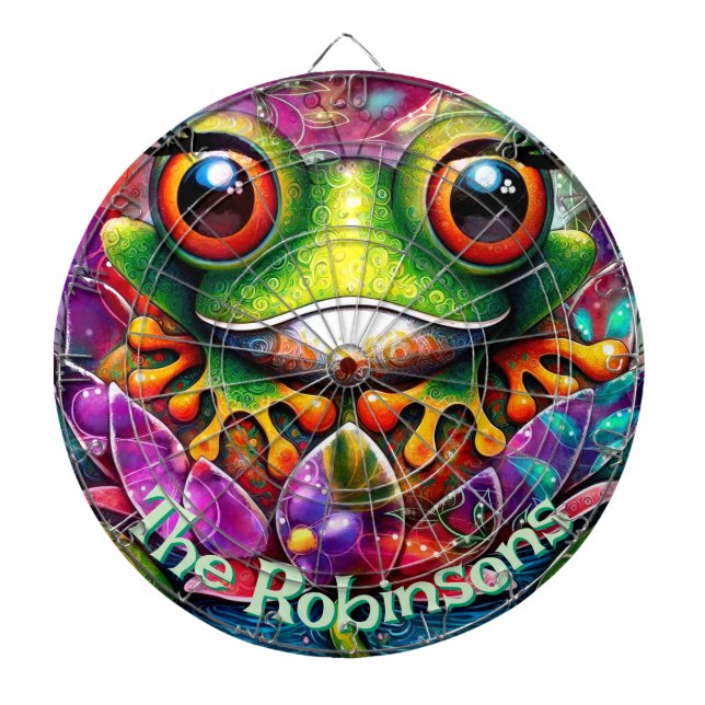 Diana Rana Hormigón Abstracto Floral Ranas Personalizada (Frente)