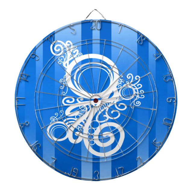 Diana Rayas De Moda Azul Y De Art Nouveau De Las Bañeras (Frente)