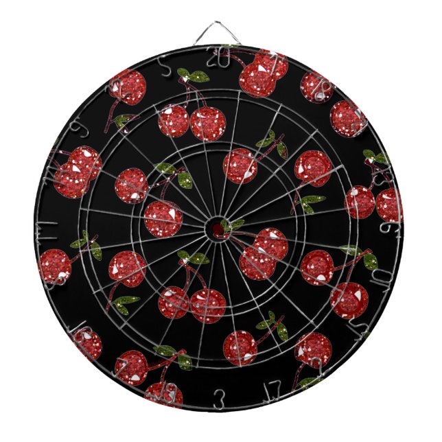 Diana RB Rockabilly Muy cereza cerezas en negro (Frente)
