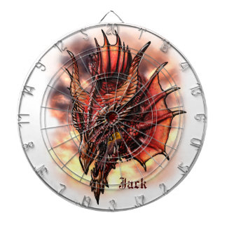 Diana Red Dragon Fantasy Custom Name Dart Board
