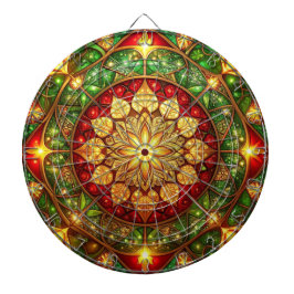 Diana Red Green Decorative Floral Dartboard