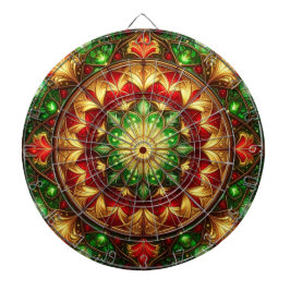 Diana Red Green Decorative Floral Dartboard