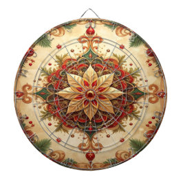 Diana Red Green Decorative Floral Dartboard