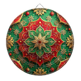 Diana Red Green Decorative Floral Dartboard