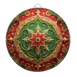Diana Red Green Decorative Floral Dartboard