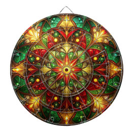Diana Red Green Decorative Floral Dartboard
