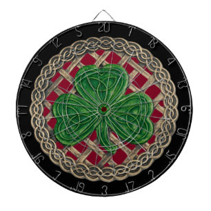 Diana Red Shamrock on Celtic Knots Dart Board
