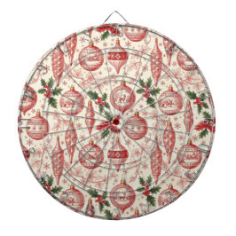 Diana Red Toile Chinoiserie Christmas Ornaments