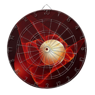 Diana Resumen arte fractal moderno de crema roja