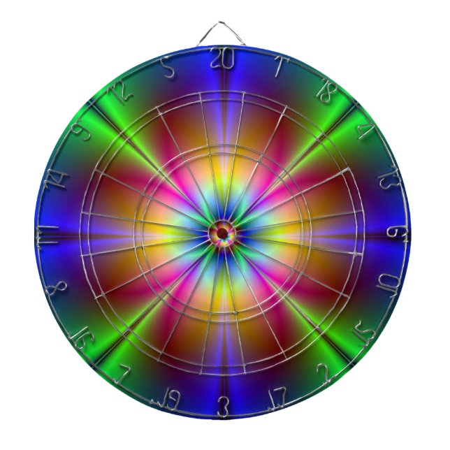 Diana Resumen de Neon Daisy Dart Board (Frente)