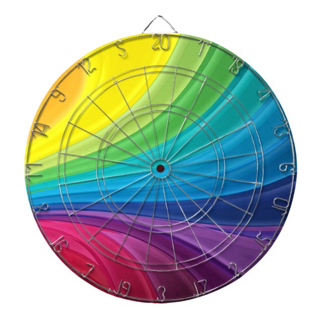 Diana Resumen de Pastel Swirl Dart Board (Frente)