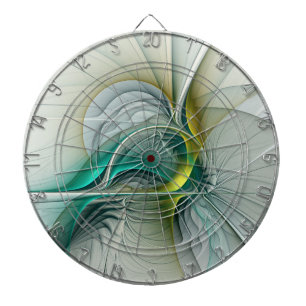 Diana Resumen hipnótico Fractal Verde azulado Turquesa d
