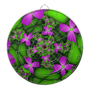 Diana Resumen moderno Flores fractales de color verde ne