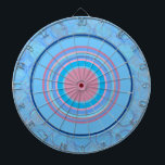 Diana Resumen rosa azul moderno de los círculos artístic<br><div class="desc">El moderno Blue Pink Abstract Artsy Circles Bullseye Dart Board es un divertido Dart Board para usar con familia y amigos. Los colores son el azul y el rosa de moda.</div>