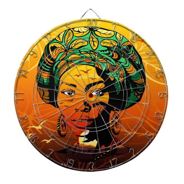 Diana Retrato de mujer africana con puesta de sol (Frente)