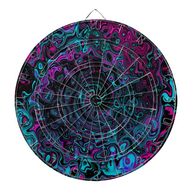 Diana Retro Aqua Magenta y Black Abstract Swirl (Frente)