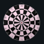 Diana Rosa claro y negro<br><div class="desc">Tablero de dardo rosa claro y negro</div>