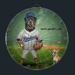 Diana Rottie Maximus Béisbol Player con ventilador<br><div class="desc">Maximus está jugando béisbol en el campo. "¡Dame tu mejor tiro!"</div>