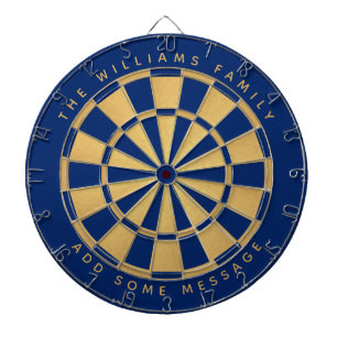 Diana Royal Blue Faux Gold Personalizado nombre familia 