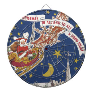 Diana Santa Claus Vintage de Navidad con renos voladores