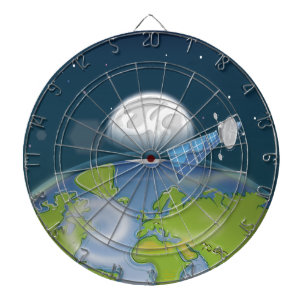 Diana Satélite orbitando el planeta Tierra y Luna