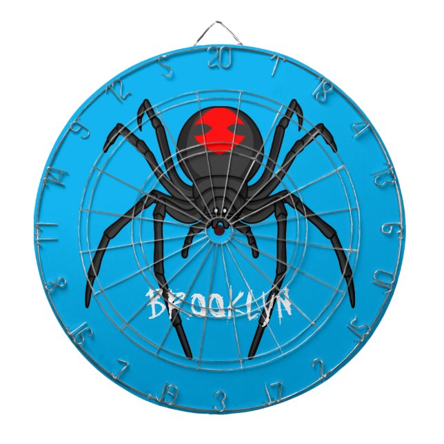 Diana Scary black widow spider cartoon illustration (Frente)