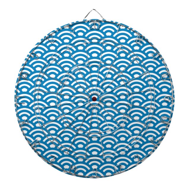 Diana Seigaiha, olas, japonés, azul y blanco (Frente)