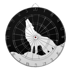 Diana Silhouette de Lobo de Arte Pop Blanco y Negro