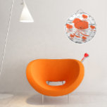 Diana Silhouette de Naranja y Silla de patrón gris de me<br><div class="desc">Silueta de Silla de Silla de Patrón Gris y Naranja de Mediados del Siglo</div>