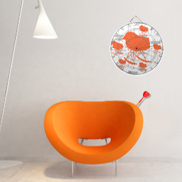 Diana Silhouette de Naranja y Silla de patrón gris de me