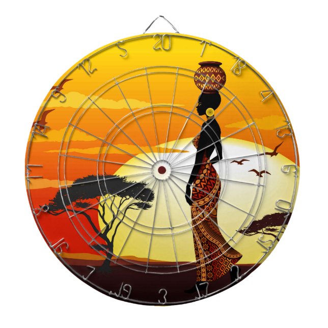 Diana Silhouette de una bella mujer africana sobre los S (Frente)