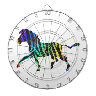 Diana Silhouette Zebra Black and Rainbow