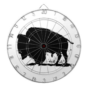 Diana Silueta de búfalo blanco y negro