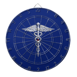 Diana Símbolo médico del caduceo de plata del cromo en